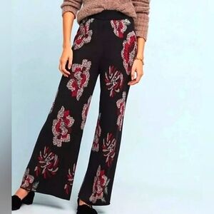 Laia Intarsia Wide Leg Knit pants from Anthroplogie 🖤🩷🖤